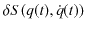 $ \delta S(q(t),\dot{q}(t))$