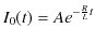 $\displaystyle I_{0}(t)=A e^{-\frac{R}{L}t}$