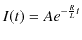 $\displaystyle I(t)=Ae^{-\frac{R}{L}t}$