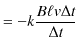 $\displaystyle =-k\dfrac{B\ell v\Delta t}{\Delta t}$