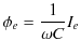 $\displaystyle \phi_{e}=\dfrac{1}{\omega C}I_{e}$