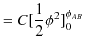 $\displaystyle =C[\dfrac{1}{2}\phi^{2}]_{0}^{\phi_{AB}}$