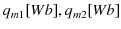 $ q_{m1}[Wb],q_{m2}[Wb]$