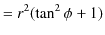 $\displaystyle =r^{2}(\tan^{2}\phi+1)$