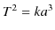 $ T^{2}=ka^{3}$