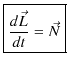 $\displaystyle \fbox{$\dfrac{d\vec{L}}{dt}=\vec{N}$}$