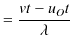 $\displaystyle =\dfrac{vt-u_{O}t}{\lambda}$