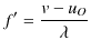 $\displaystyle f'=\dfrac{v-u_{O}}{\lambda}$