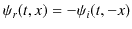 $\displaystyle \psi_{r}(t,x)=-\psi_{i}(t,-x)$