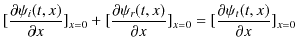 $\displaystyle [\dfrac{\partial\psi_{i}(t,x)}{\partial x}]_{x=0}+[\dfrac{\partia...
..._{r}(t,x)}{\partial x}]_{x=0}=[\dfrac{\partial\psi_{t}(t,x)}{\partial x}]_{x=0}$