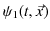 $\displaystyle \psi_{1}(t,\vec{x})$