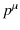 $\displaystyle p^{\mu}$