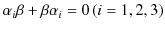 $\displaystyle \alpha_{i}\beta+\beta\alpha_{i}=0\,(i=1,2,3)$