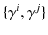 $\displaystyle \{\gamma^{i},\gamma^{j}\}$