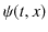 $\displaystyle \psi(t,x)$