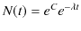 $\displaystyle N(t)=e^{C}e^{-\lambda t}$