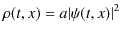 $\displaystyle \rho(t,x)=a\vert\psi(t,x)\vert^{2}$