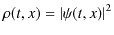 $\displaystyle \rho(t,x)=\vert\psi(t,x)\vert^{2}$