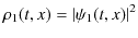 $\displaystyle \rho_{1}(t,x)=\vert\psi_{1}(t,x)\vert^{2}$