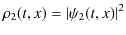 $\displaystyle \rho_{2}(t,x)=\vert\psi_{2}(t,x)\vert^{2}$