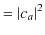 $\displaystyle =\vert c_{a}\vert^{2}$