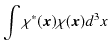 $\displaystyle \int\chi^{*}(\bm{x})\chi(\bm{x})d^{3}x$