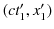 $ (ct'_{1},x'_{1})$