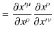 $\displaystyle =\dfrac{\partial x'^{\mu}}{\partial x^{\rho}}\dfrac{\partial x^{\rho}}{\partial x'^{\nu}}$