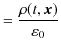 $\displaystyle =\dfrac{\rho(t,\bm{x})}{\varepsilon_{0}}$